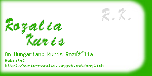 rozalia kuris business card